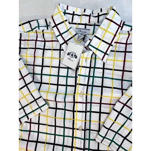 PJ Mark Checked Dress Short Sleeve Button Down 3XL Mens - Picture 9 of 12